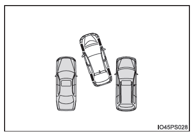 Come parcheggiare accanto ad altri veicoli (modalità assistenza al parcheggio in retromarcia)