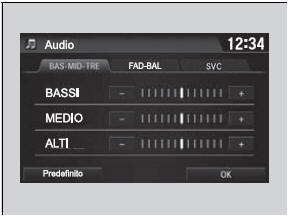 Regolazione del suono