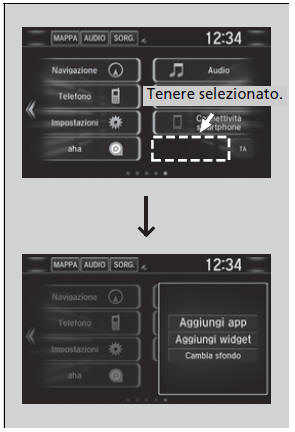 Come aggiungere icone di app o widget nella schermata iniziale