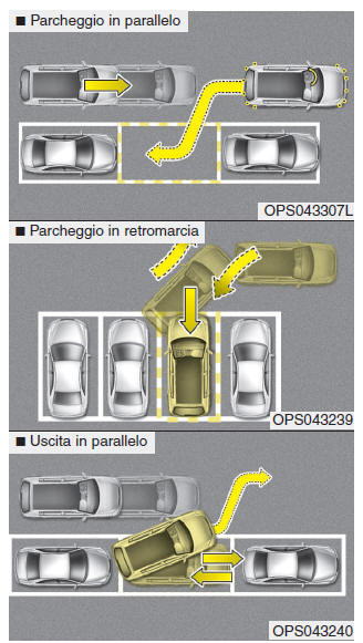 Sistema di assistenza parcheggio intelligente (SPAS) (se in dotazione)
