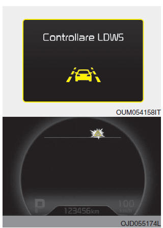 Sistema di segnalazione cambio corsia (LDWS) (se in dotazione)