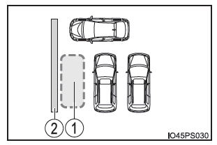 Come parcheggiare accanto ad altri veicoli (modalità assistenza al parcheggio in retromarcia)