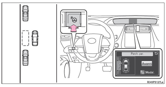 Come parcheggiare in parallelo (modalità assistenza al parcheggio parallelo)