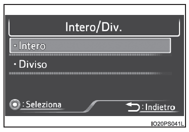 Commutazione della modalità del display (veicoli senza sistema RSA [assistenza alla segnaletica stradale] e/o limitatore di velocità)