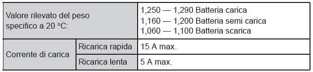 Dati relativi alla manutenzione (livello dell'olio, carburante, ecc.) 