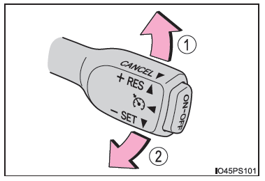 Regolazione della velocità impostata