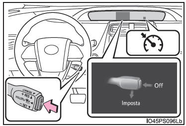 Selezione della modalità di controllo della velocità costante