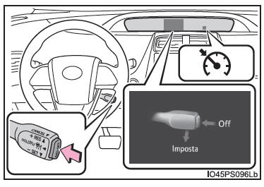 Selezione della modalità di controllo della velocità costante