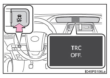 Disattivazione del sistema TRC (controllo trazione)
