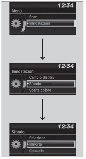 Schermata audio/informazioni