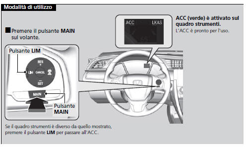 Controllo velocità di crociera adattativo (ACC)