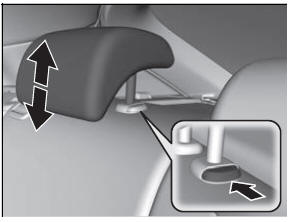 Modifica della posizione dei poggiatesta dei sedili posteriori esterni