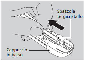 Sostituzione della gomma spazzola tergicristallo anteriore