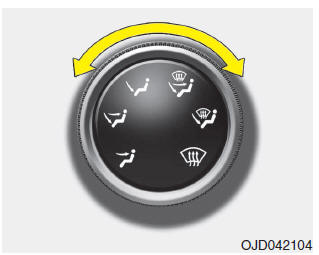 Selezione modalità di distribuzione aria